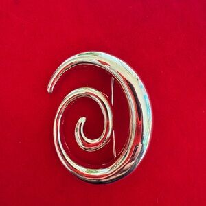 Gold Spiral Brooch